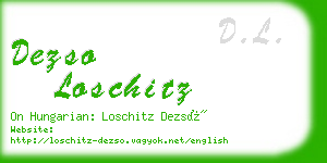 dezso loschitz business card